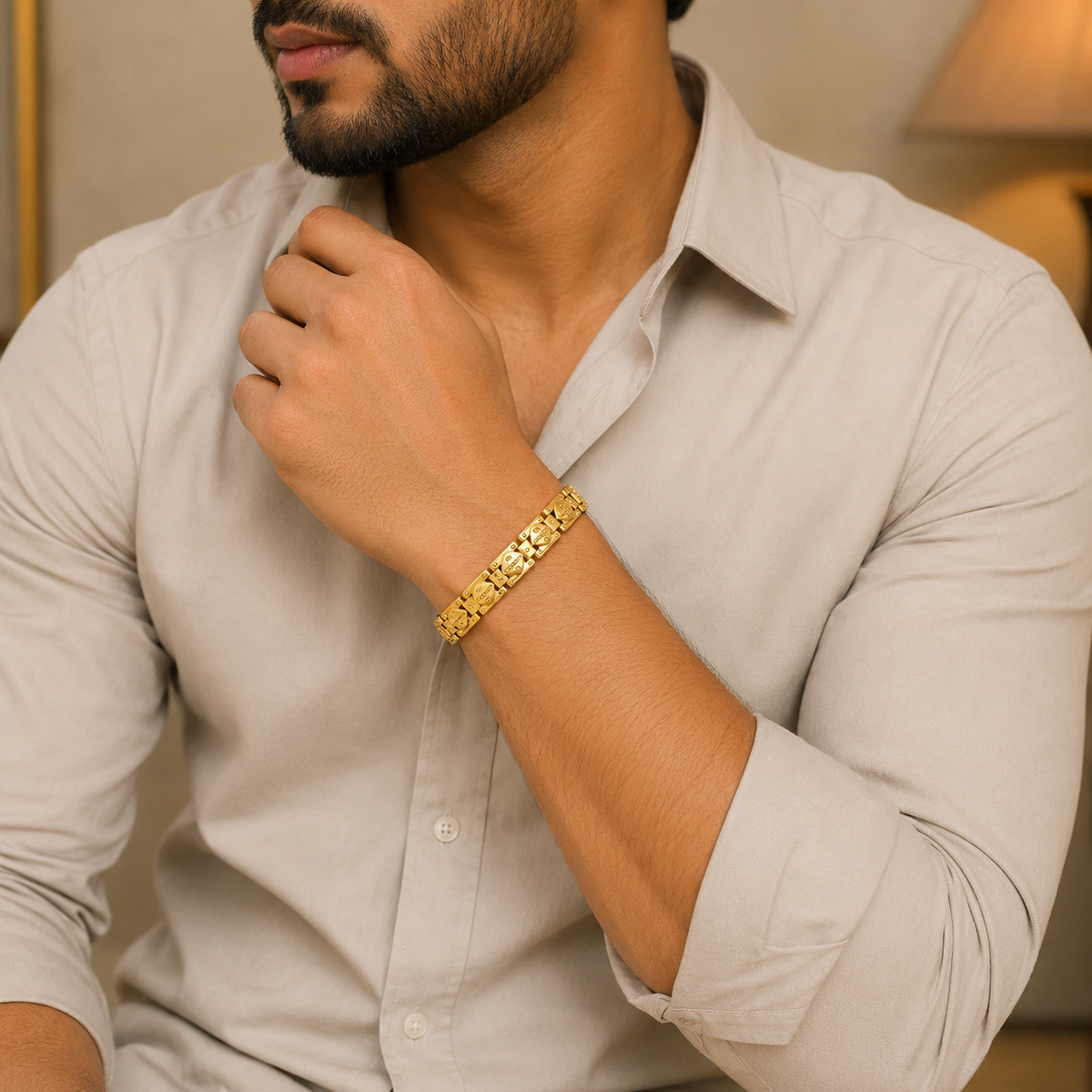 GOLD MENS BRACELET -5