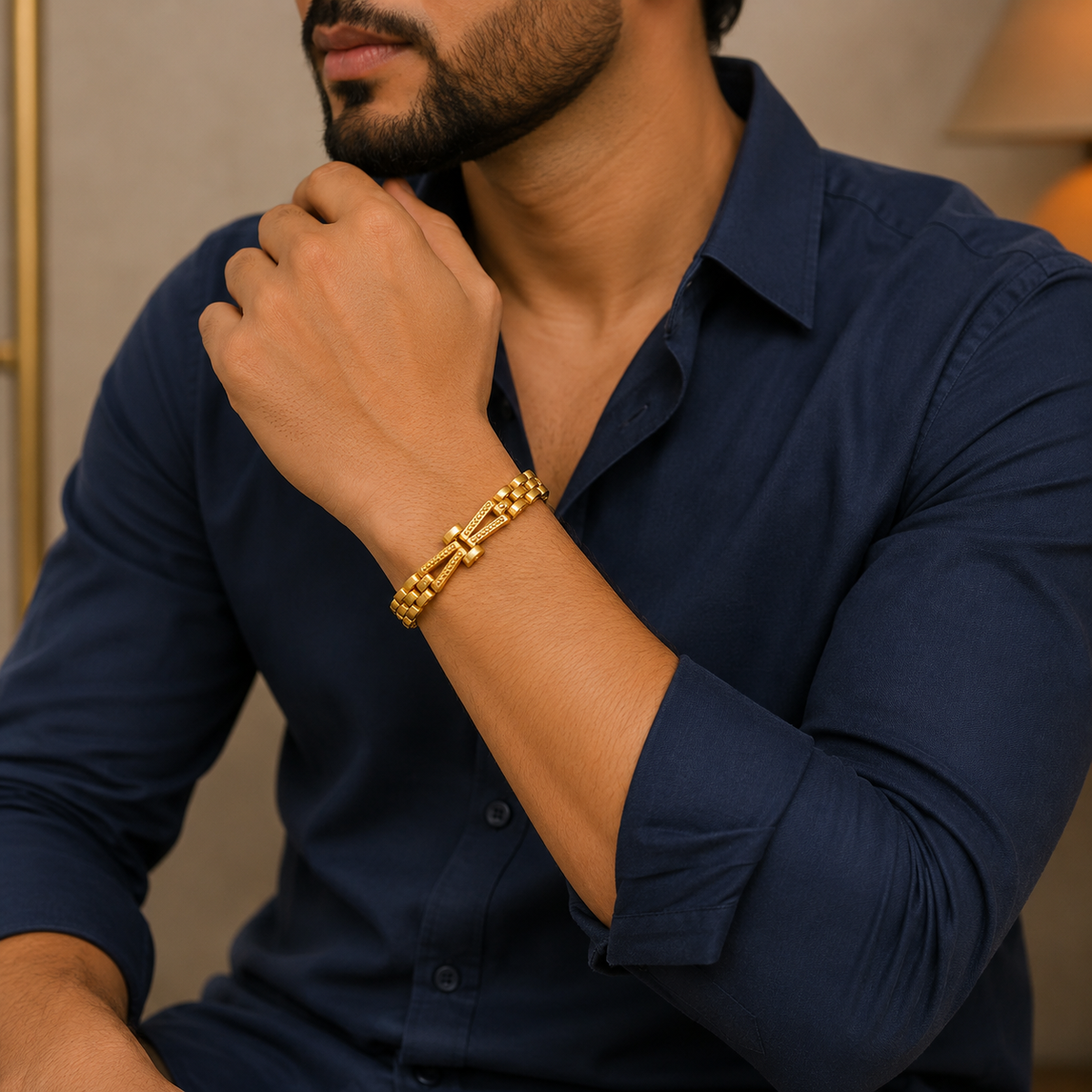 GOLD MENS BRACELET - 6