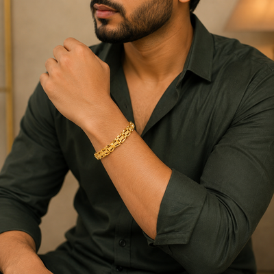 GOLD MENS BRACELET - 4