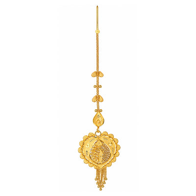 Decorative Shield Motif Maang Tika