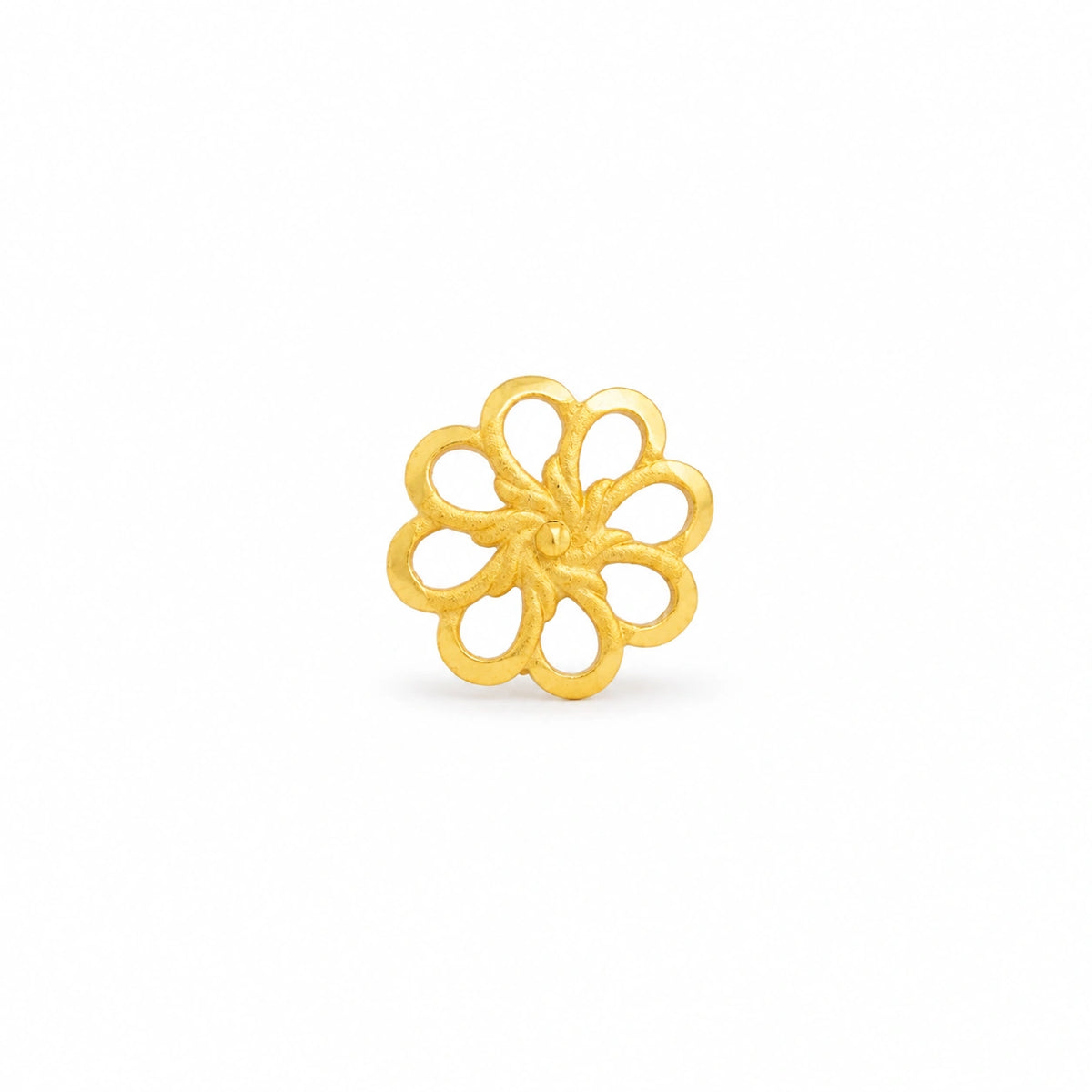Open Floral Petal Nose Pin