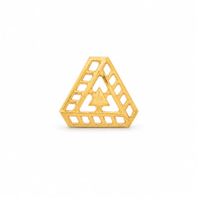 Geometric Triangular Tree Motif Nose Pin