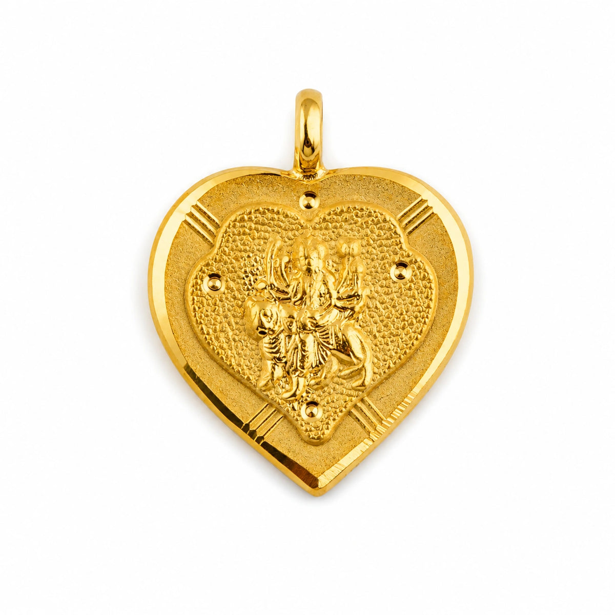 Round Scalloped Border Devotional Pendant