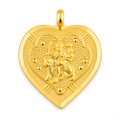 Heart-Shaped Polished Border Devotional Pendant