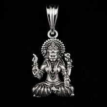 Oval Ganesha Openwork Silver Pendant