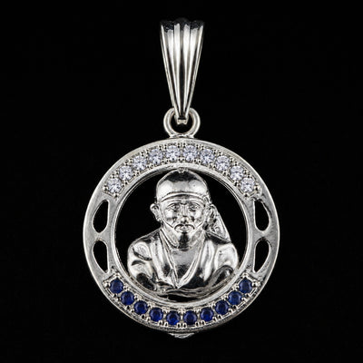 Round Deity Relief Silver Pendant
