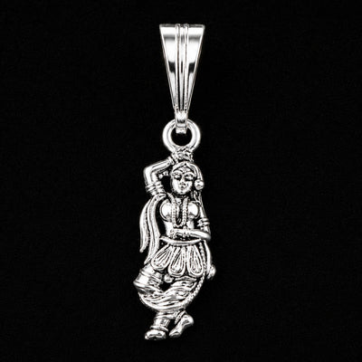 Slim Devotional Goddess Silver Pendant