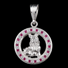 Round Child Krishna Stone Silver Pendant